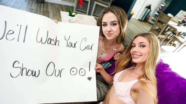 Daisy Fox & Emily Jade – Stepsis And Her Friend Have A Bikini Carwash – S7:E10